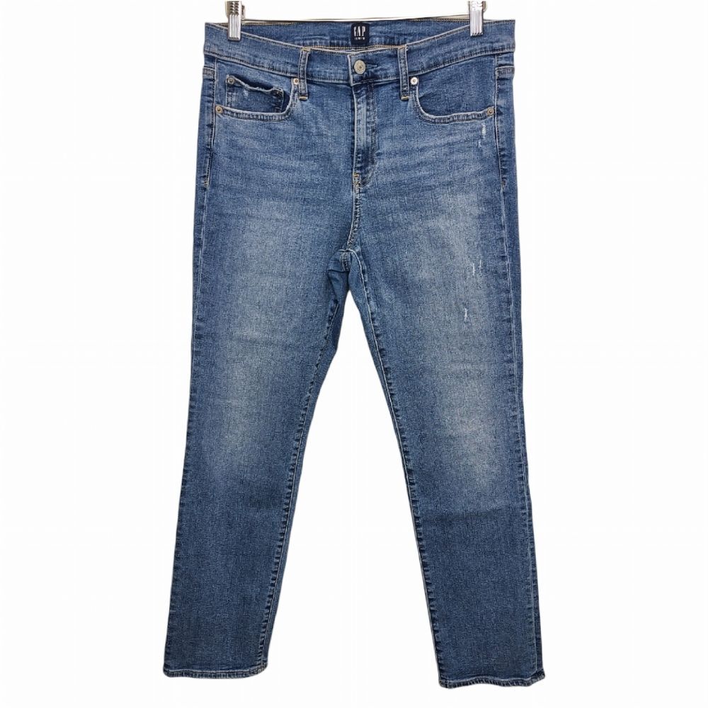 GAP Denim Women's 12/31S (Short) Classic Straight Blue Medium Wash Jeans